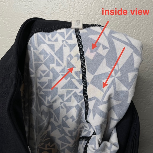 Lorna Jane Leggings Geometric Pattern Black & White Activewear Workout - Picture 13 of 13